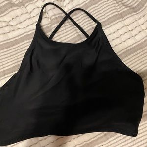 High neck swim top